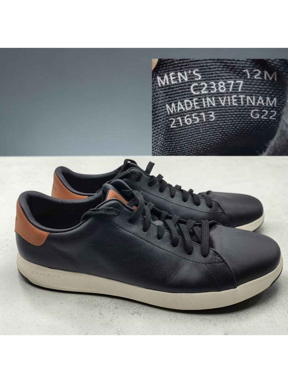 Cole Haan Shoes Mens 12 Leather Grand.OS Low Top Sneakers C23877